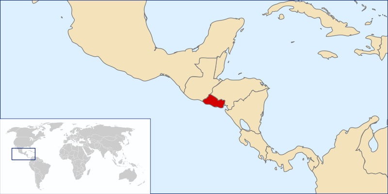 Salvador - umístnění na mapě světa
